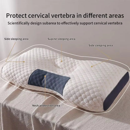 1PC Almohada Neck Pillow Help Sleep Protect the Neck Cervical Orthopedic Soybean Fiber Massage Household SPA Pillow for Sleeping