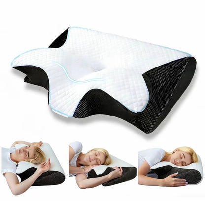 Almohada Ortopédica Cervical de Espuma Viscoelástica Tipo Mariposa
