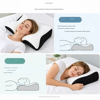 Almohada Ortopédica Cervical de Espuma Viscoelástica Tipo Mariposa