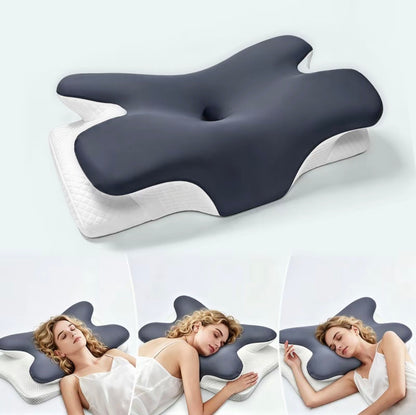Almohada Ortopédica Cervical de Espuma Viscoelástica Tipo Mariposa